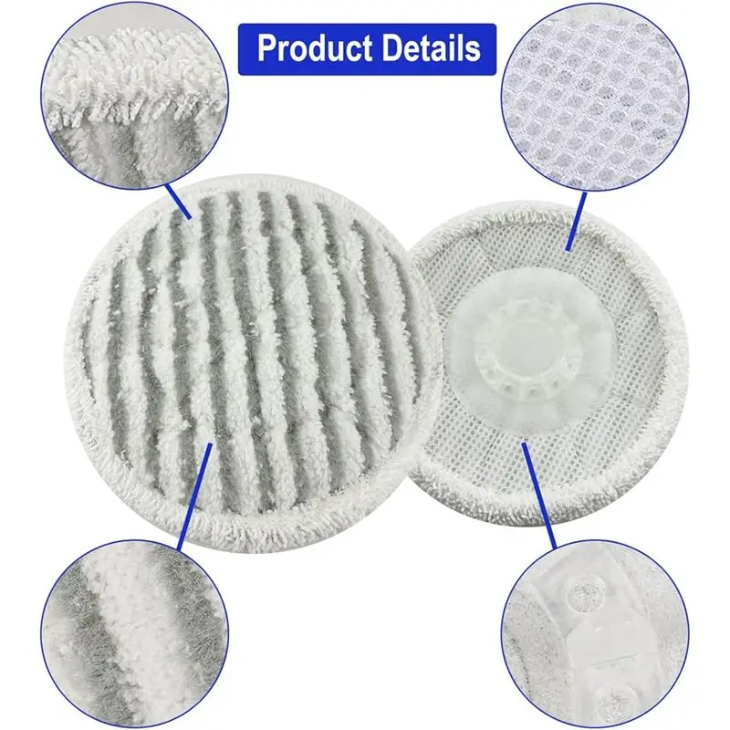 N10R-Steam Mop Replacement Pads For Shark S7000AMZ, S7000 S7001TGT S7201 S7005 S7020 Serie Steam Vacuum Cleaner Accessories