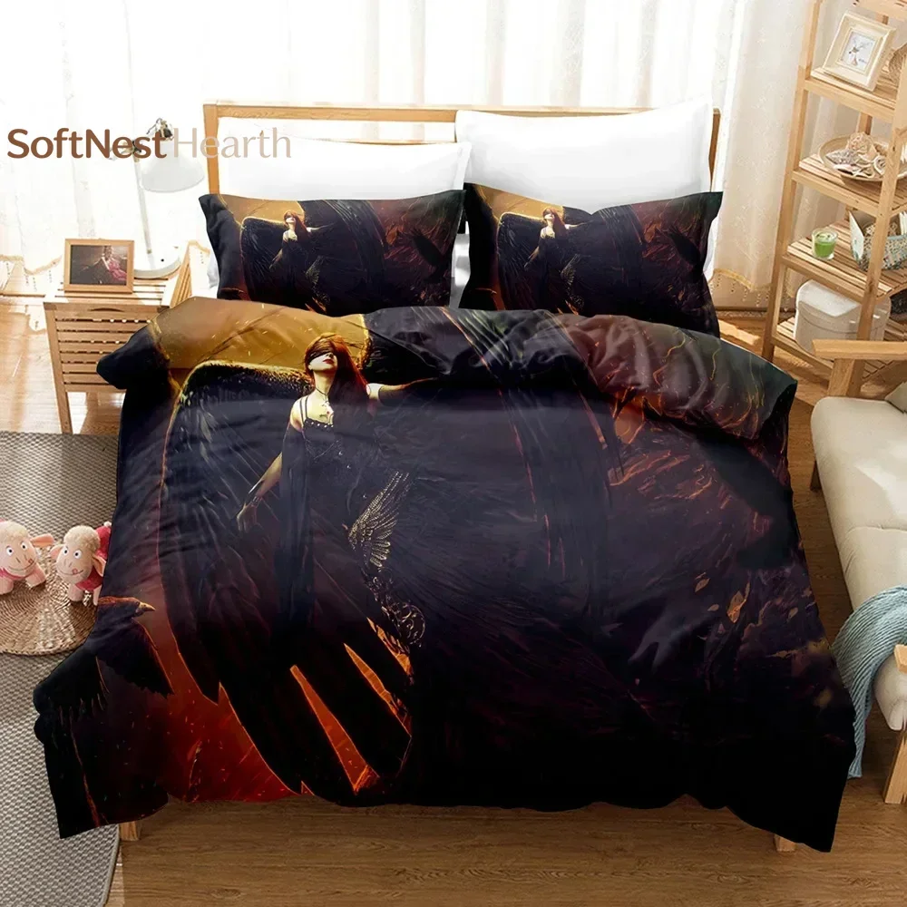2026 3D Print Angel Bedding Set Boys Girls Twin Queen Size Duvet Cover Pillowcase Bed Kids Adult Fashion Home Textileextile