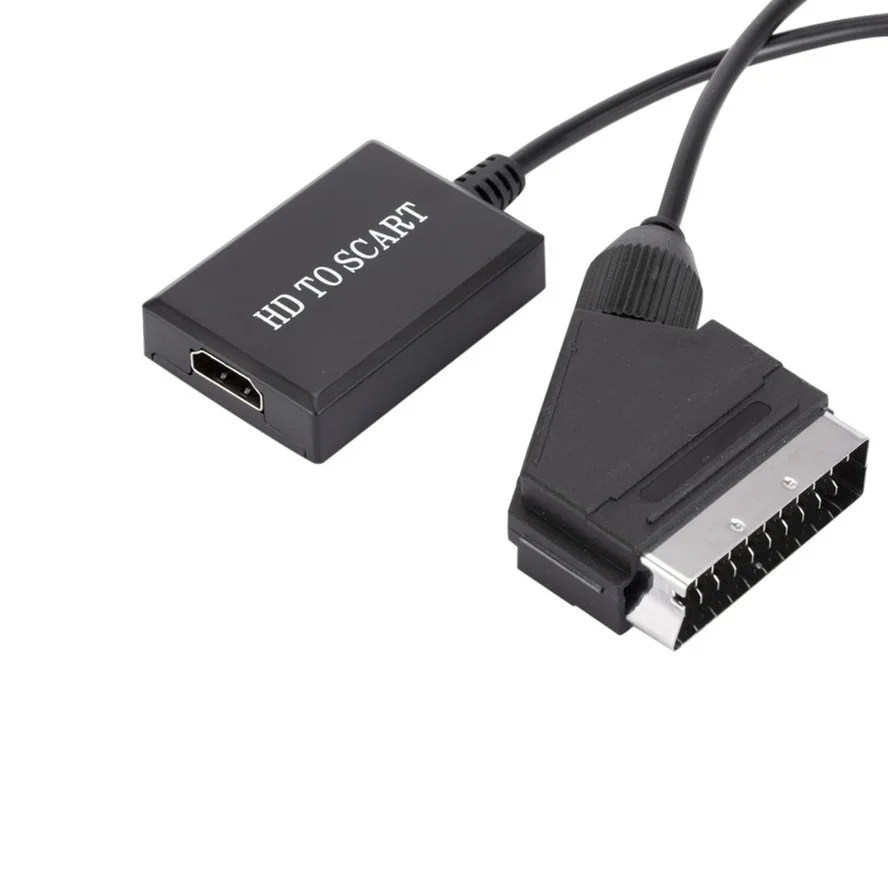 Adattatore da HDMI a SCART 1080P convertitore Audio Video di lusso PAL/NTSC per HD TV Sky DVD Box accessori per convertitore di segnale di lusso