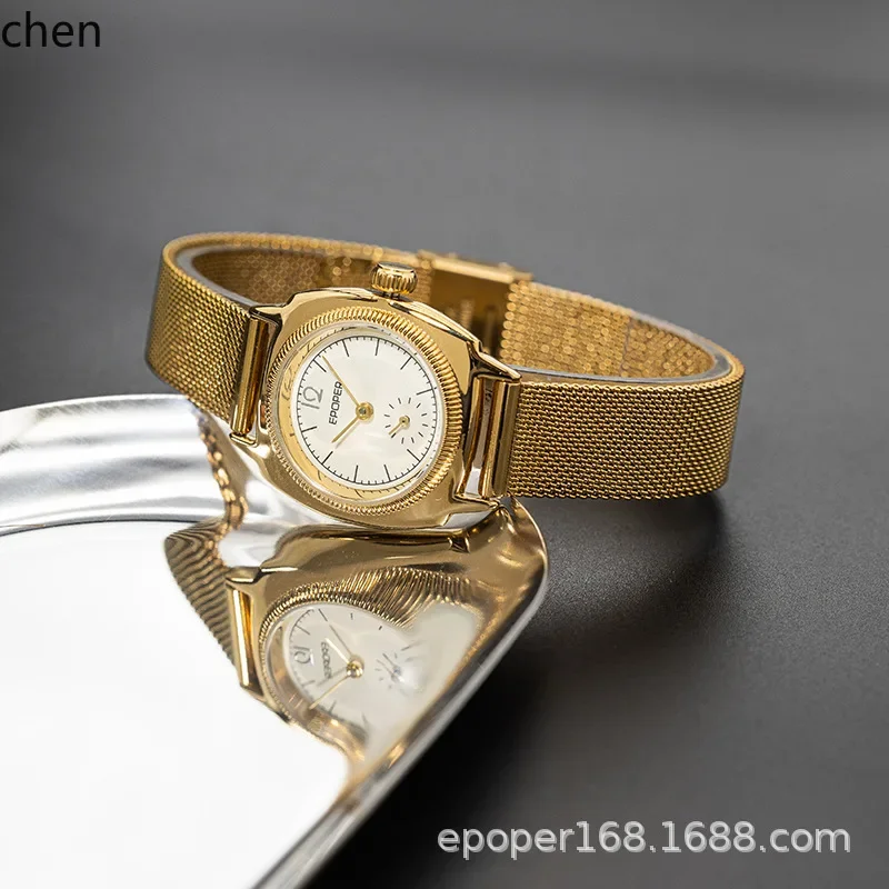 ii9 High-end Vintage Elegant Mid-century Watch for Daily Commuting, Waterproof Quartz Women's Watch