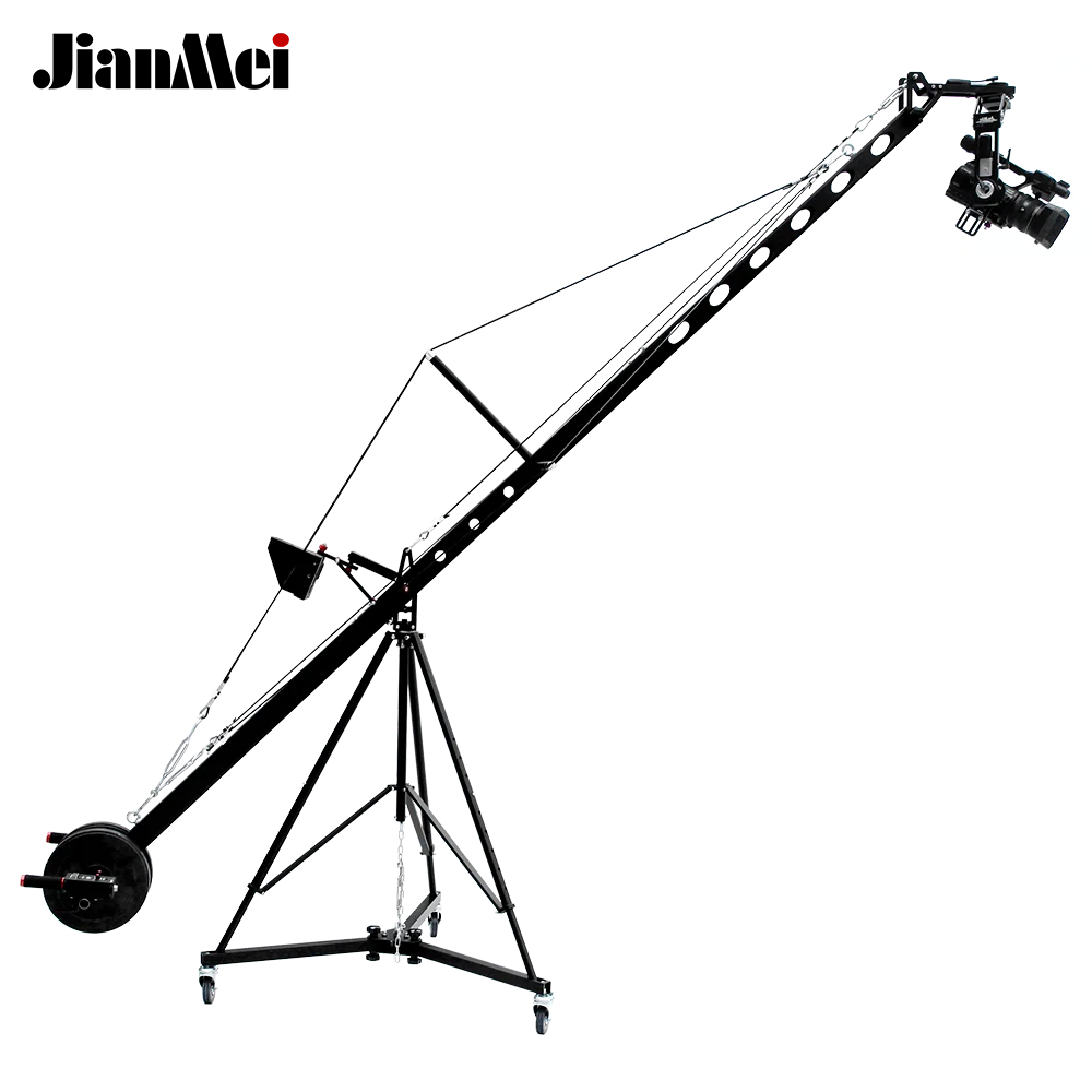 Jianmei Professional 3-6 Meters Camera Crane kit Portable Telescopic Jimmy Jib With Motorized Head