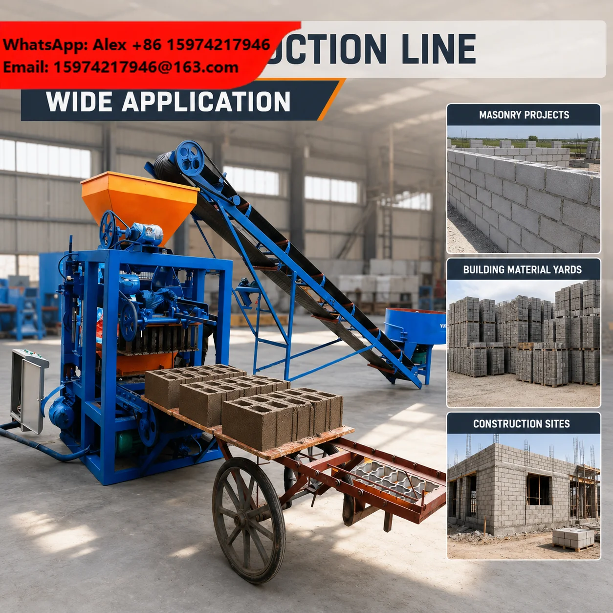 Australia Manual Small Diesel Vibrating Hollow Cement Laying Block Concrete Brick Making Machine