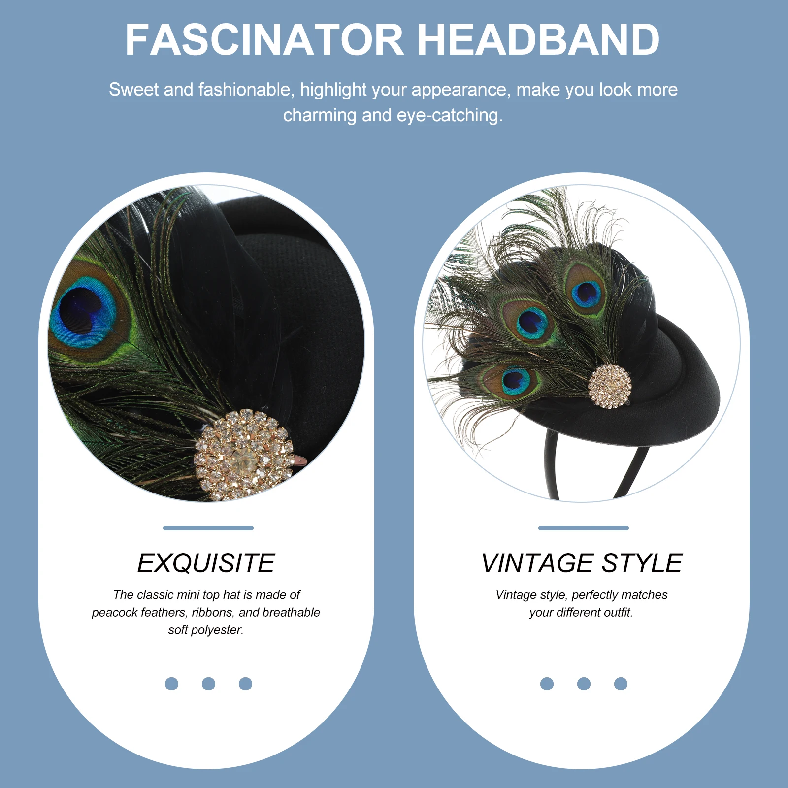 

Headb Bridal Hair Accessories Wedding Tea Party Hat Fascinator Headdress Women Bride Headpieces Black Silver Gold
