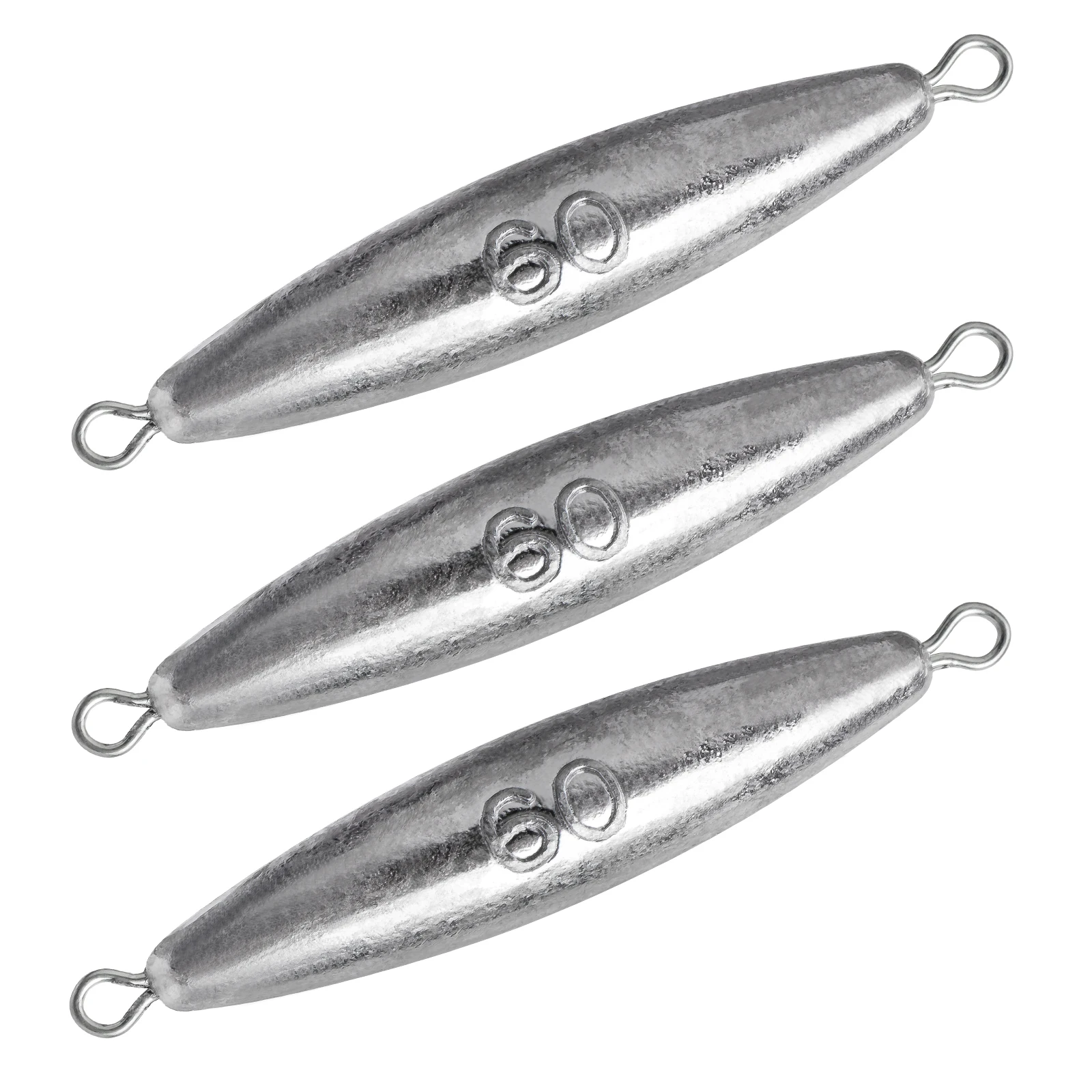THKFISH 10pcs Fishing Weights Sinkers 30g 40g 50g 60g 70g 80g Drop Shot Lead Sinker For Carolina Rig 360° Rotation Ring Weight