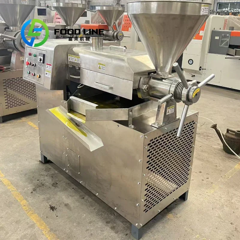 Custom Automatic Screw Oil Press Machine 6YL-80D 5.5Kw Main Power 3Kw Heating 120Kg/H Rapeseed Processing For Oil Extraction