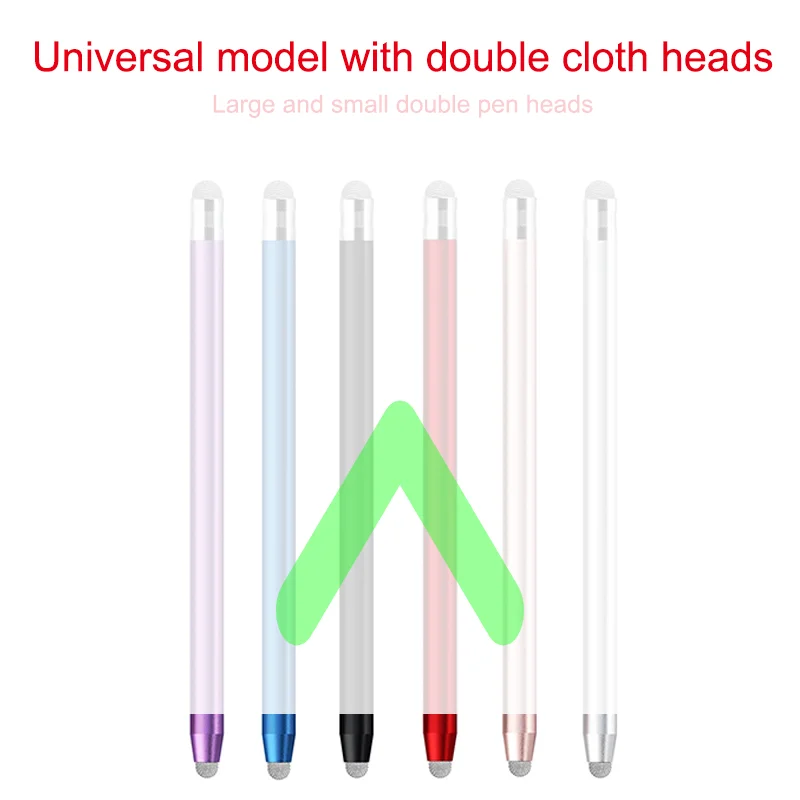 Hot Sale! Mesh Fiber Capacitive Stylus Pen Double Nib Touch Screen Pens Drawing Pen For Universal Capacitive Screen Smart Phone