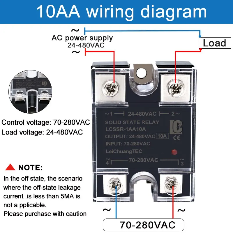 10A 25A 40A 60A 80A 100A 120A 200A 240A SSR Single Phase Solid State Relay DA AA DD  3-32VDC to 24-480VAC