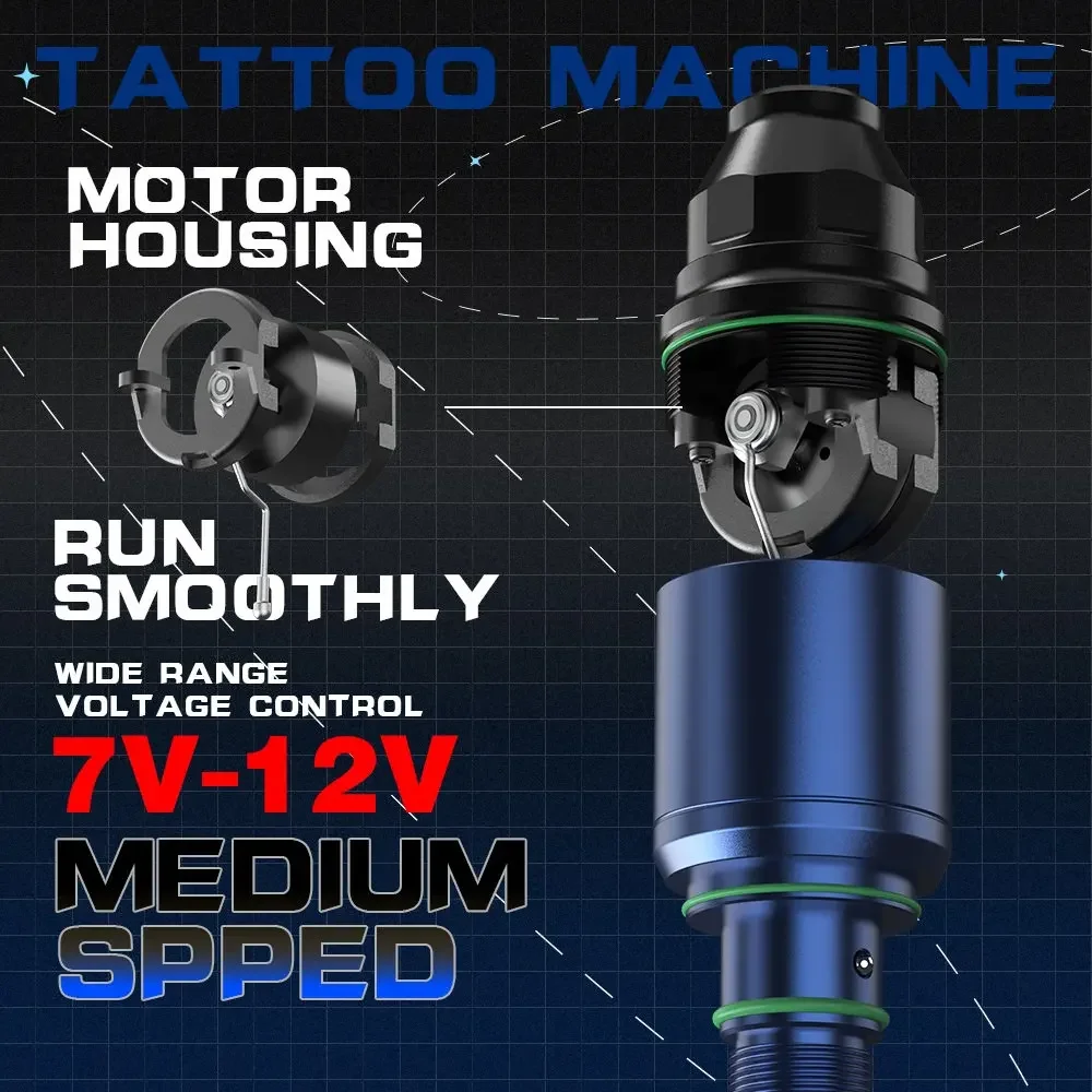 آلة الوشم اللاسلكية القلم محرك كورليس قوي 2400 مللي أمبير بطارية ليثيوم آلة الوشم القلم #5