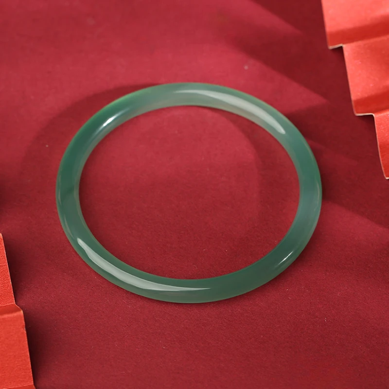 Palace Museum Jade Bracelet Girl High Ice Transparent Ice Seed Jade Marrow Agate