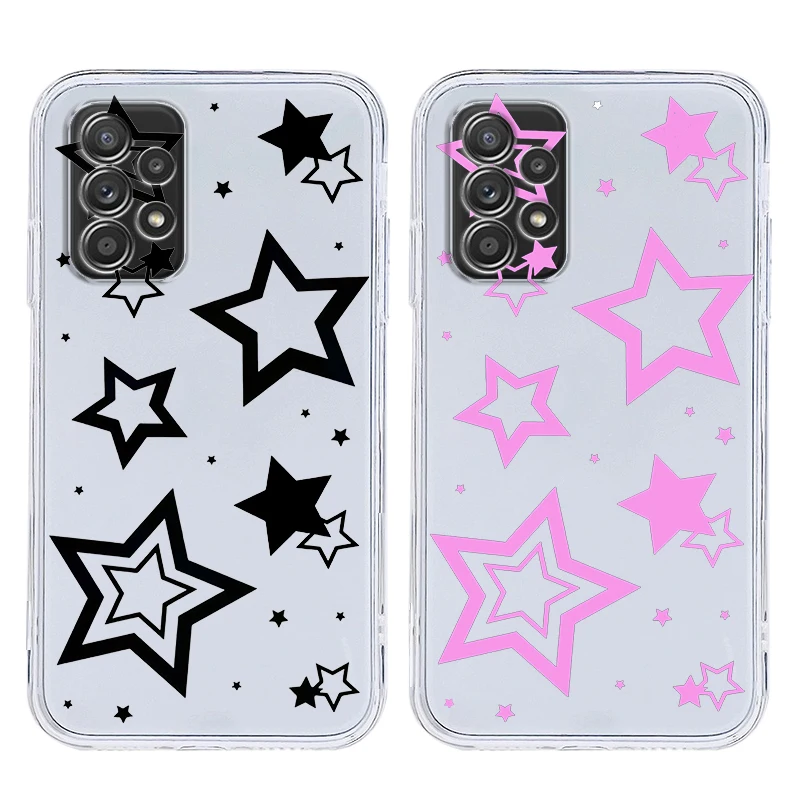 Style Stars Pattern Phone Case For Samsung A15 A13 A35 A55 A51 A71 A41 A31 A21S A03S A05 A17 A23 A25 A33 A53 A73 5G A07 4G Cover