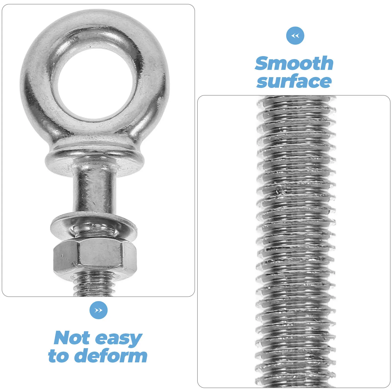 316 Stainless Steel Eye Bolt M10 X 100Mm Corrosion Resistant Heavy Duty Lifting Eye Screw for Wet Environments Boats Docks DIY
