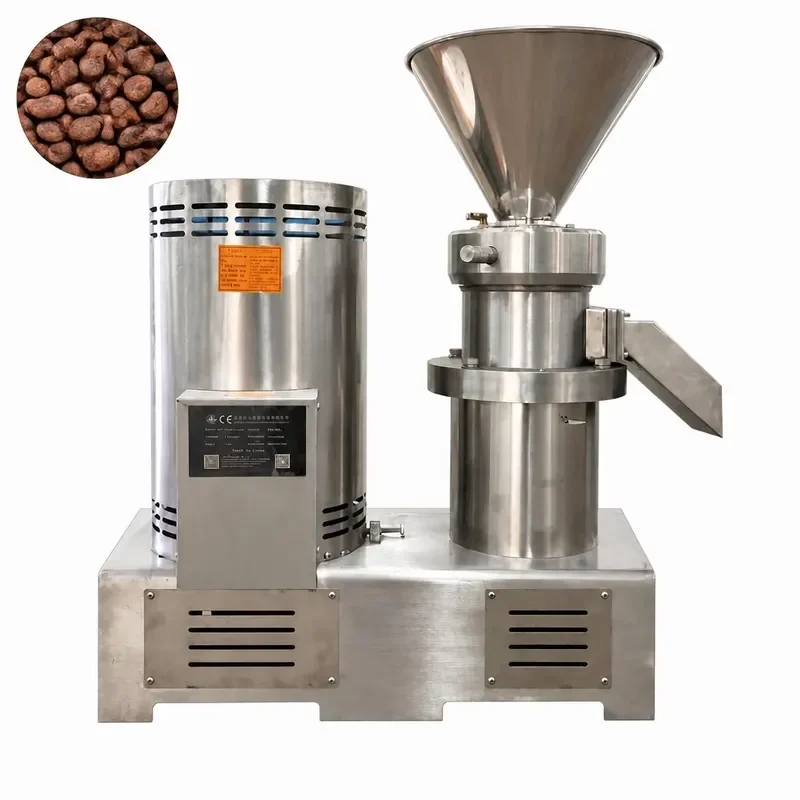 Commercial Nut Paste Maker Automatic Colloidal Grinder for Peanut Sesame Cocoa Paste Snack Processing Plant Equipment
