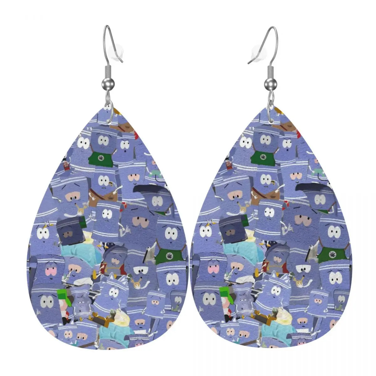 Custom Towelies PVC Leather Earrings Dangle Earrings Jewelry For Women Funny Cartoon For Wife Mother Gift