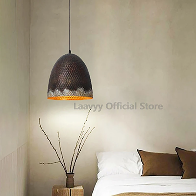 الرجعية الحديد غرفة نوم السرير مصباح معلق غرفة الطعام الحديثة Led الثريا متواضع ديكور المنزل الداخلي تجهيزات إضاءة السقف