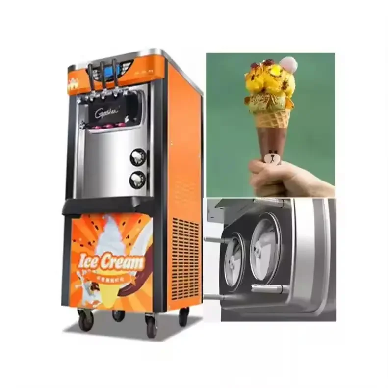 desktop stainless Big Capacity Electric Stainless Steel With Precooling Commercial Ice Cream Machine Small Soft Maker Flavors