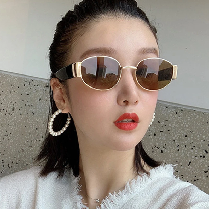 Popular Fashion Small Rectangle Women Luxury Sunglasses Brand Designer Vintage Punk Men Sun Glasses Shades UV400