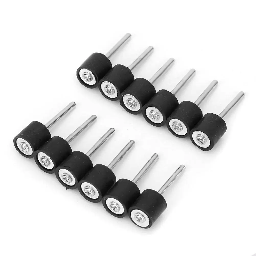 

12 шт., резиновая оправка, шлифовальный круг, шлифовальный барабан, набор полировальных втулок для абразива, аксессуары для инструментов