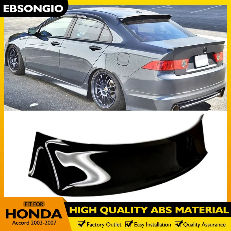 EBSONGIO For Honda Accord CL7 CL9 4Door 2003-2007 Roof Spoiler ABS Exterior Rear Window Visor Boot Wing Decoration Car Styling