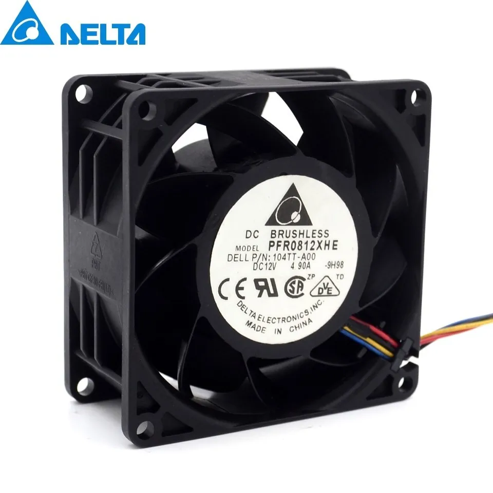 8038 DC 12V 80MM Cooling Fan Super Car Booster Violent Fan 4.9A PFR0812XHE 13000 For Delta 80*80*38MM