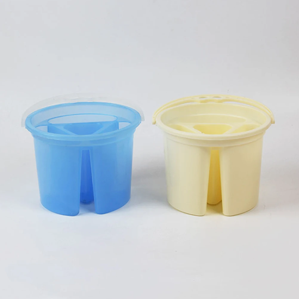

2Pcs Artist Plastic Painting Buckets Washer Portable Paint Supplies Safe Plastic Painting Tools Art Accessories Bucket