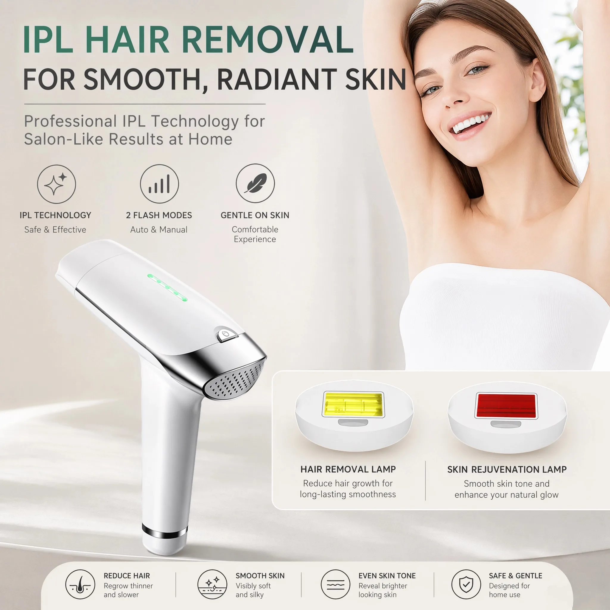 Handheld Sapphire Ice Cooling  - огляд і ціна Home Ipl Hair Removal Sapphire Cooling