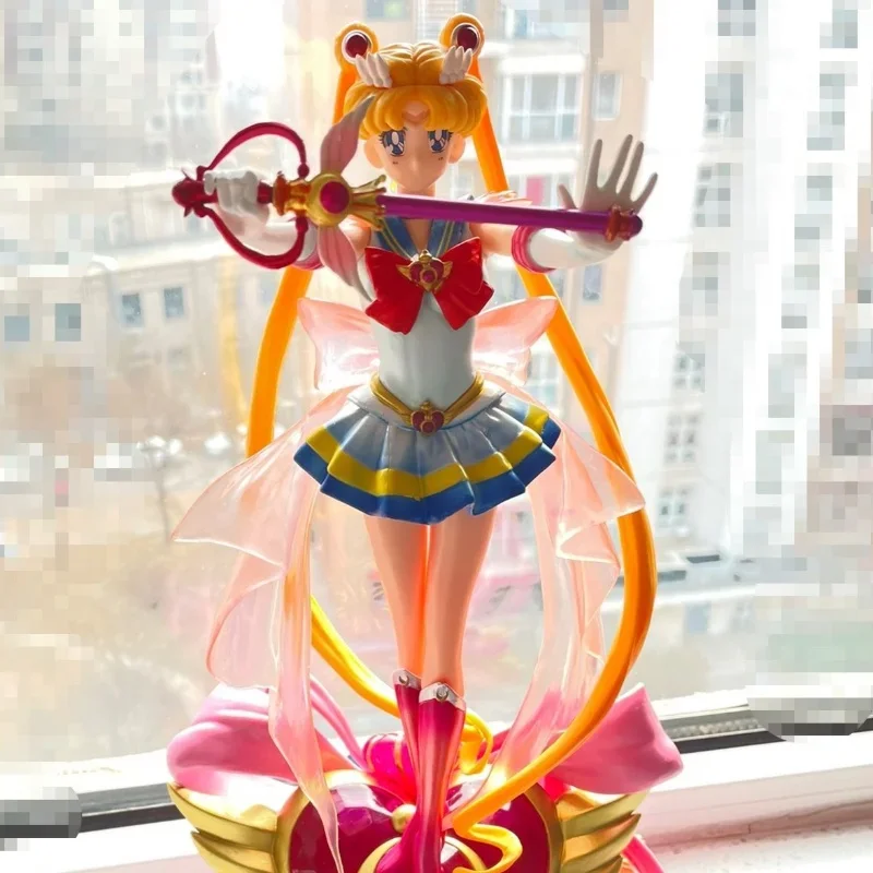 New 35cm Sailor Moon Anime Character Tsukino Usagi Pvc Action Doll Statue Model Decoration Collection Doll Model Toy Gifts