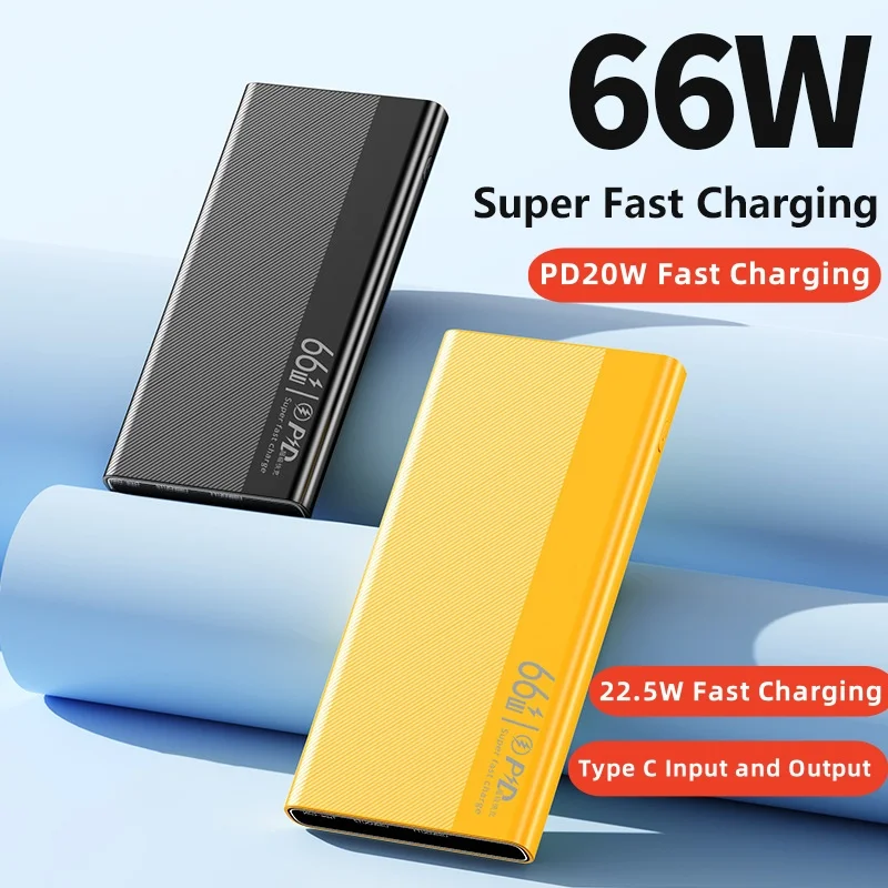 

20000mAh Power Bank 66W Super Fast Charging Dual USB External Battery Portable Charger for iPhone 17 16 Samsung Xiaomi Powerbank