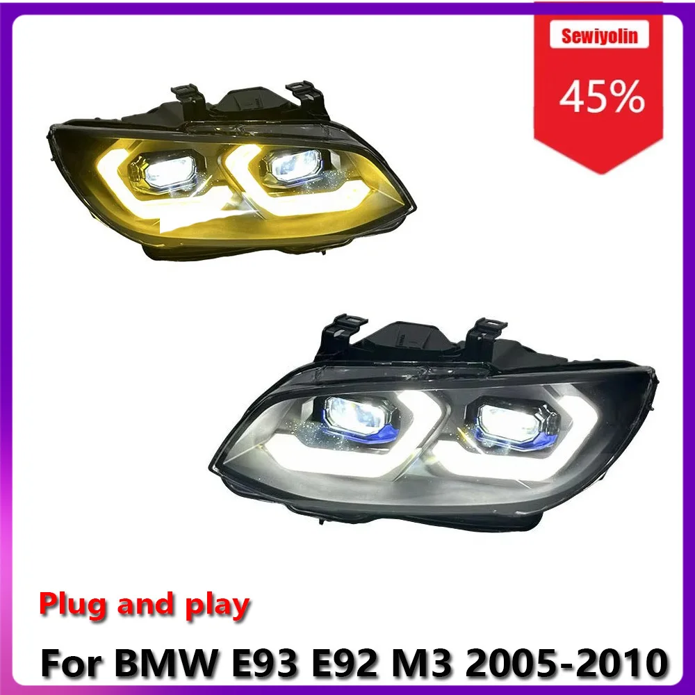 

Car LED Headlight Accessories For BMW E93 E92 M3 2005-2010 Dual Color DRL Brake Turn Signal Lamp Plug And Play