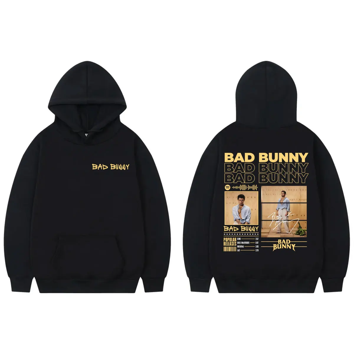 

Rapper Bad Bunny Merch Hoodies Men Women Clothing Fashion Y2k Oversized Pullovers Autumn Winter Casual Long Sleeve Sweatshirts