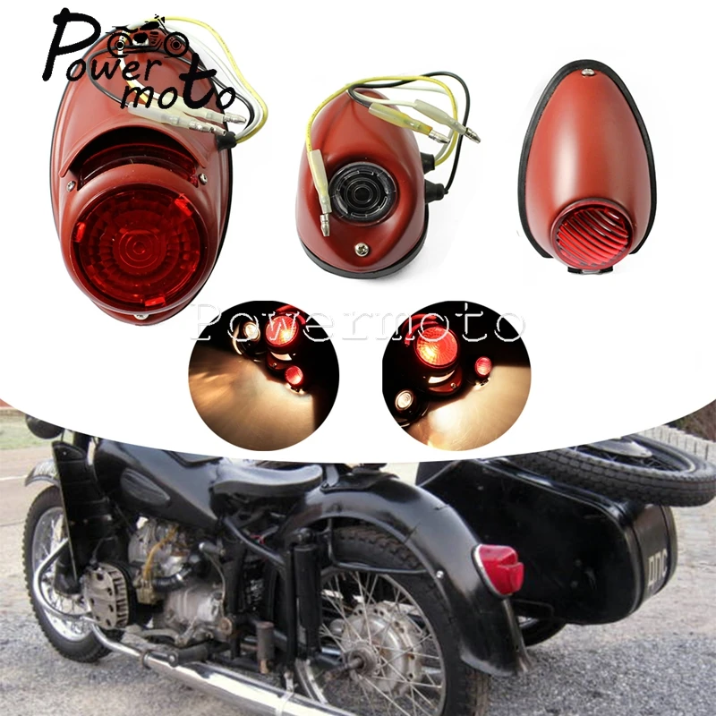 Motorcycle Rear Taillight Kit 12v Retro Side Lights For Zundapp BMW M1M M1S M72 R51 R61 R66 R71 K750 KS750 Replika Ural Sidecar