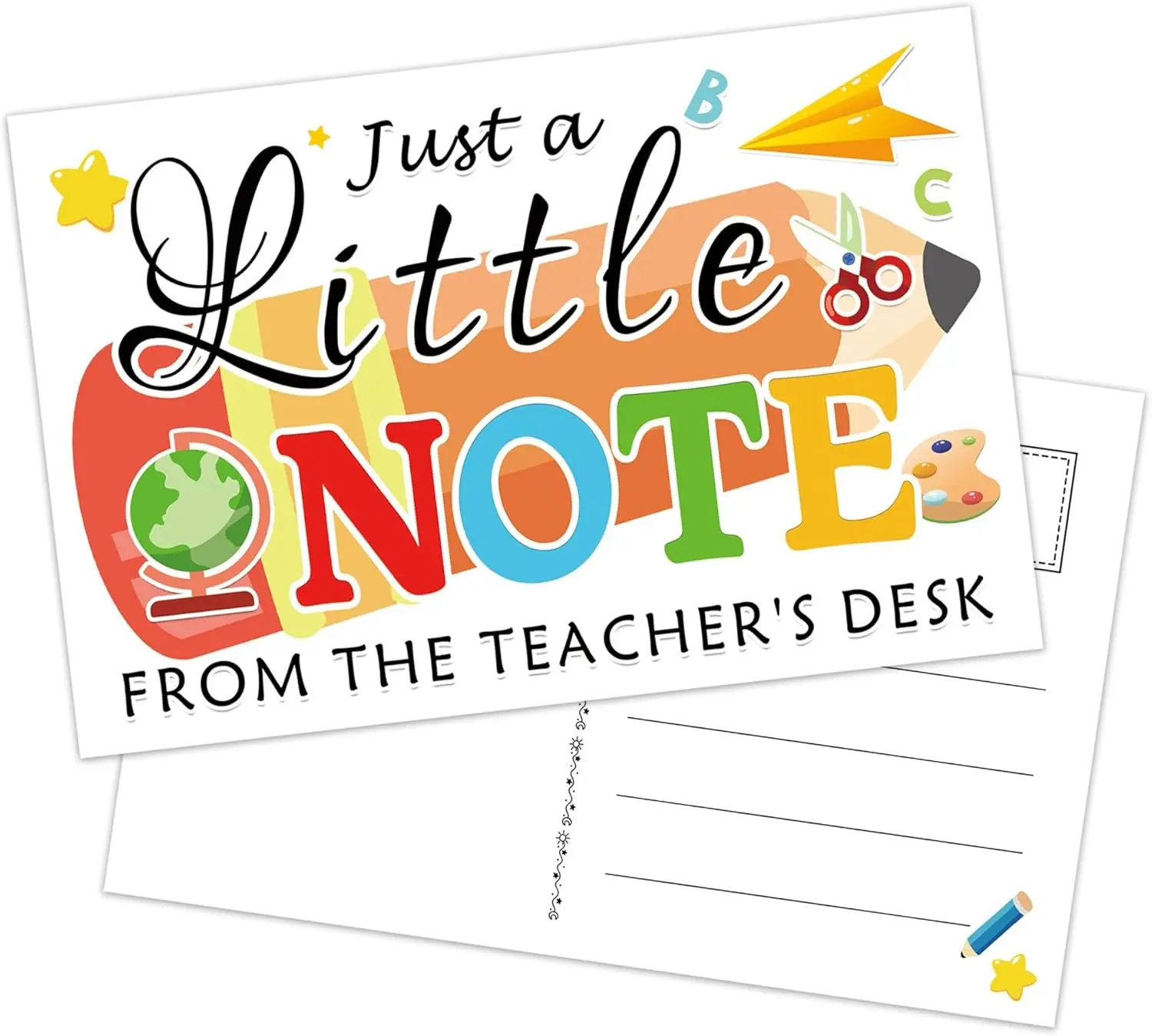 25 Pack Teacher Mail Postcards Teacher Notes Home to Parents, Positive Behavior Cards