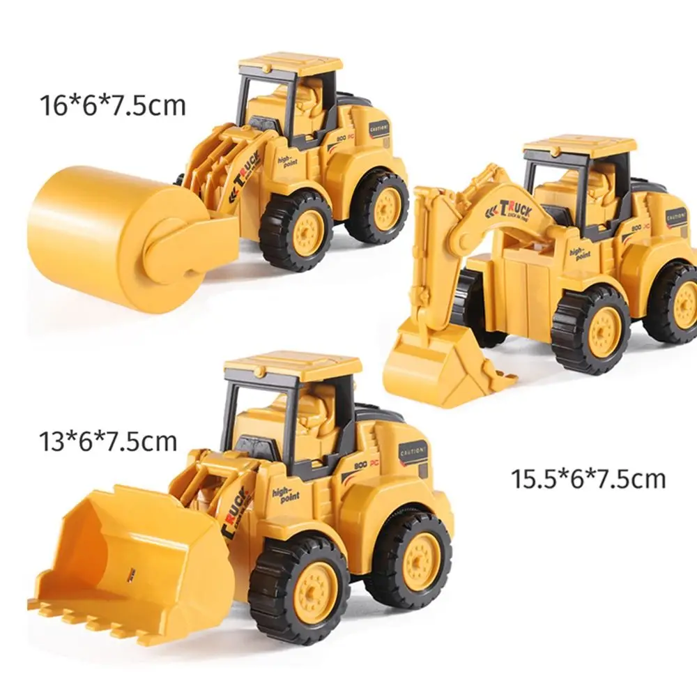 Nueva excavadora, vehículo de ingeniería, modelo Bulldozer, rodillo de carretera, vehículo de construcción, juguete, prensa portátil, coche deslizante para niños