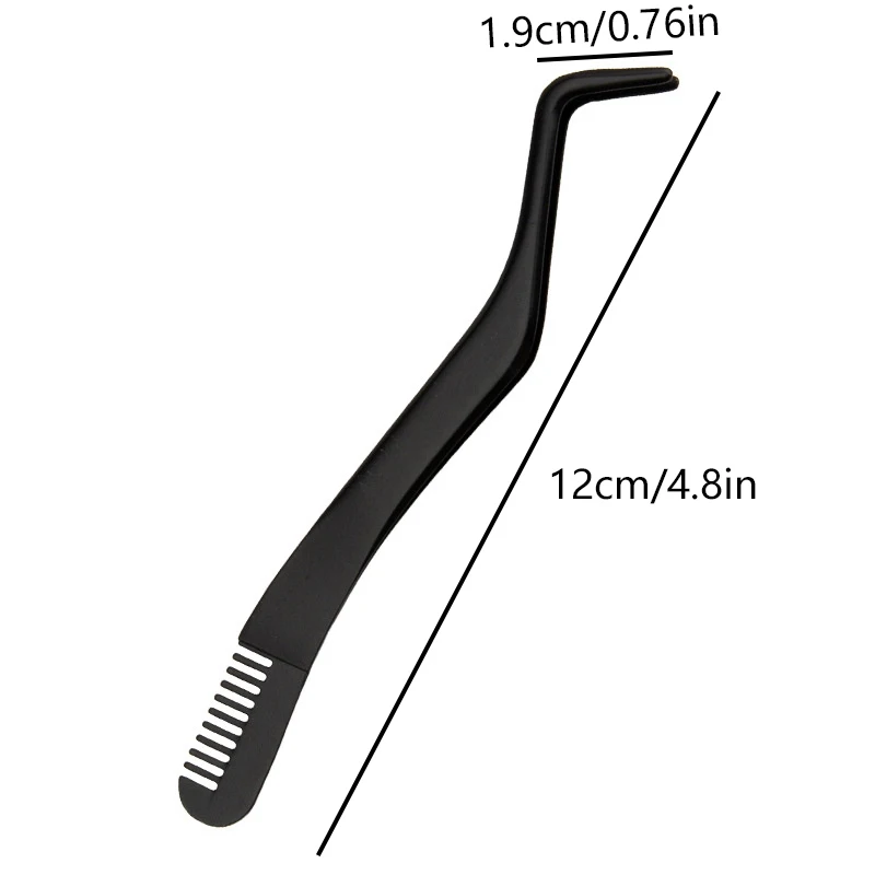 1 pz pinzette pettine per ciglia in acciaio inossidabile antistatico non magnetico professionale pinzette per estensione ciglia strumenti per il trucco