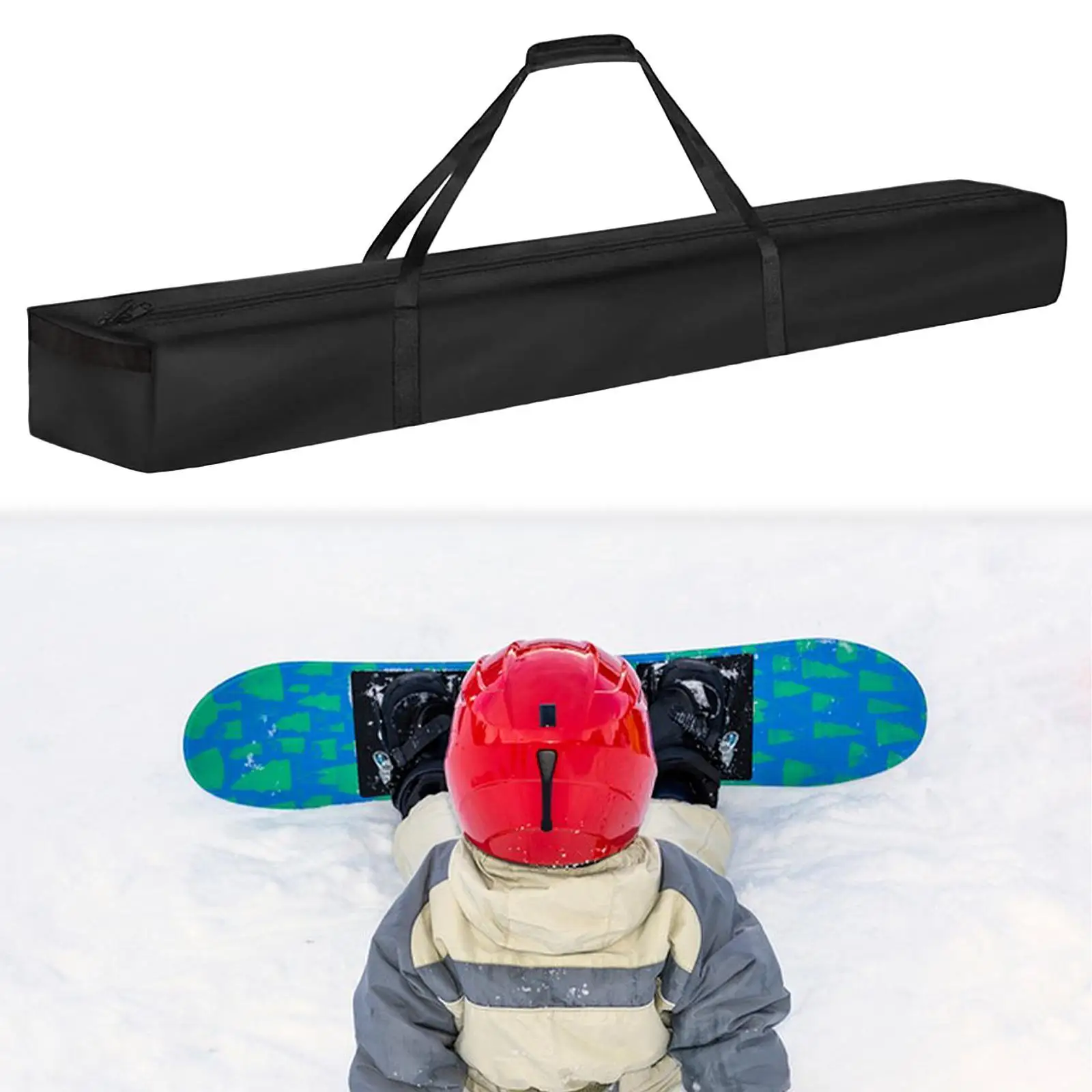 Portable Canvas Ski Bag Snowboard Pouch Large Capacity Protective Sleeve Outdoor Transport for Men Women