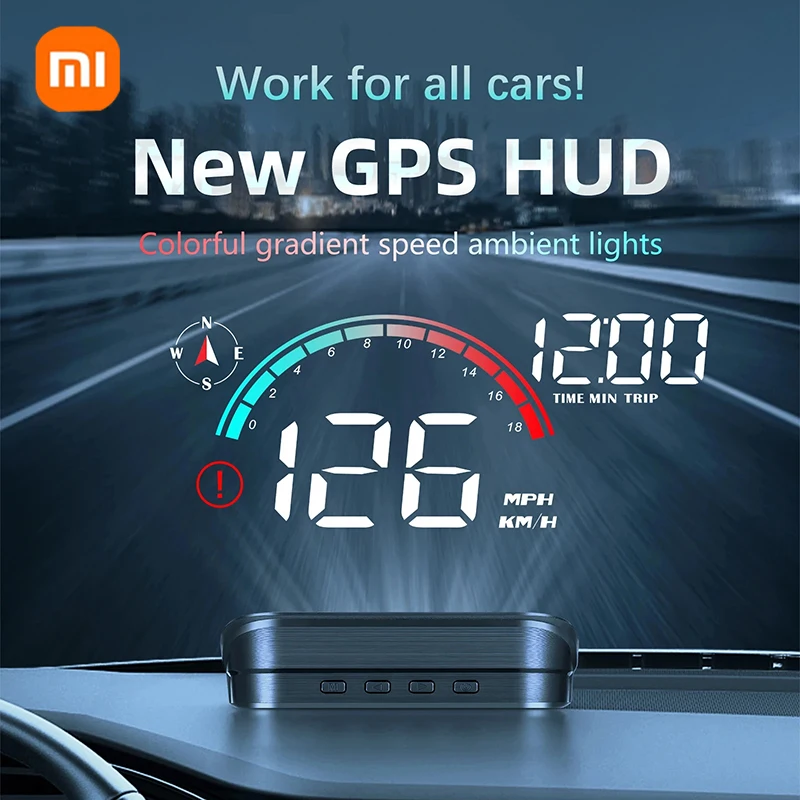 

Xiaomi M22 Car Head Up Display HD Vehicle Speed Projector Digital Speedometer LCD Projection Car Speed Meter Windshield Clock