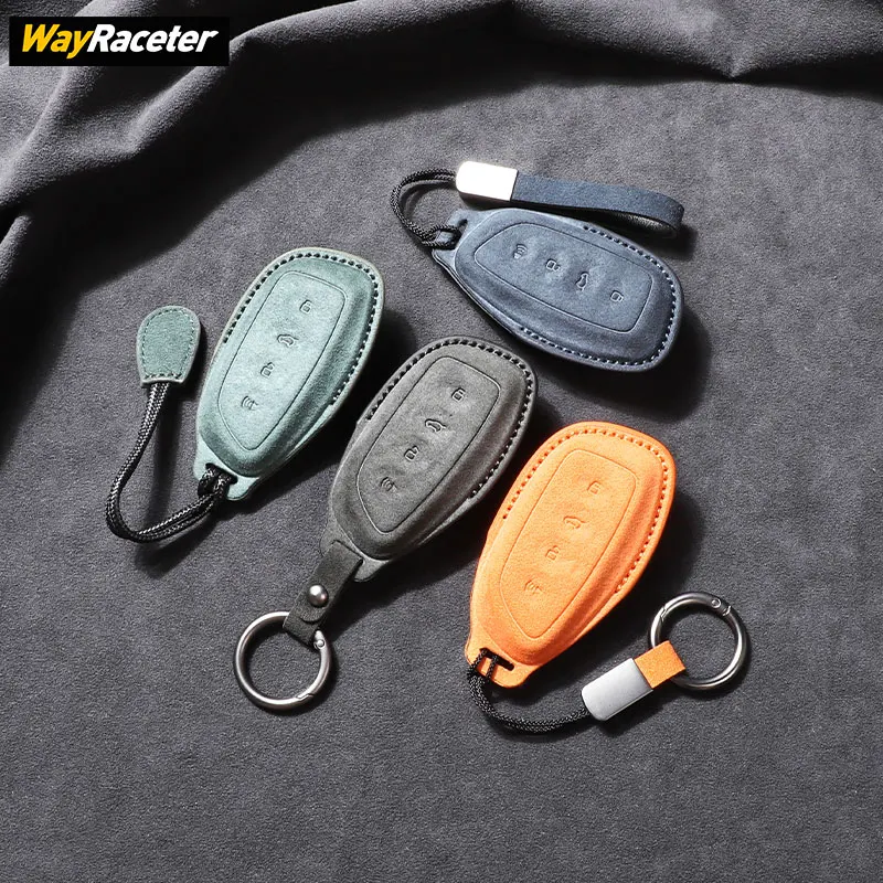 

Car Remote Key Case Cover Made of Alcantara Protection Bag For Haval Dargo 2024 H3 H9 2025 F7 H5 2026 H7 Accessories