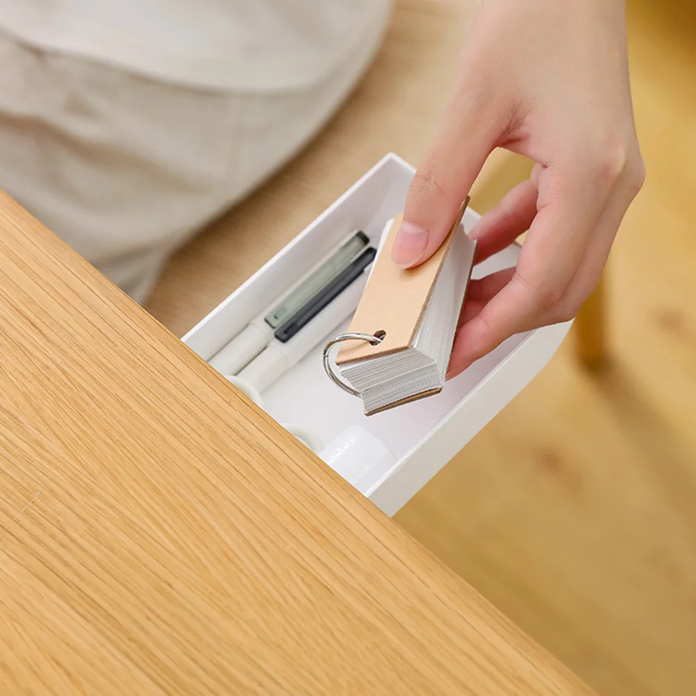 

4pcs Adhesive Under Desk Storage Box Drawer Type Hidden Organizer For Stationery Pens Rulers Jewelry Files Small Sundries Table