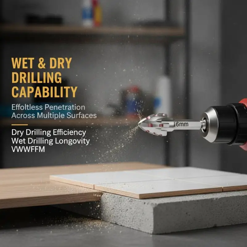 New Zig-Zag Carbide Drill Bit – 4x Stronger. Suitable For Drilling Metal, Concrete, Tile, And Glass. Sizes: 3–12 Mm.