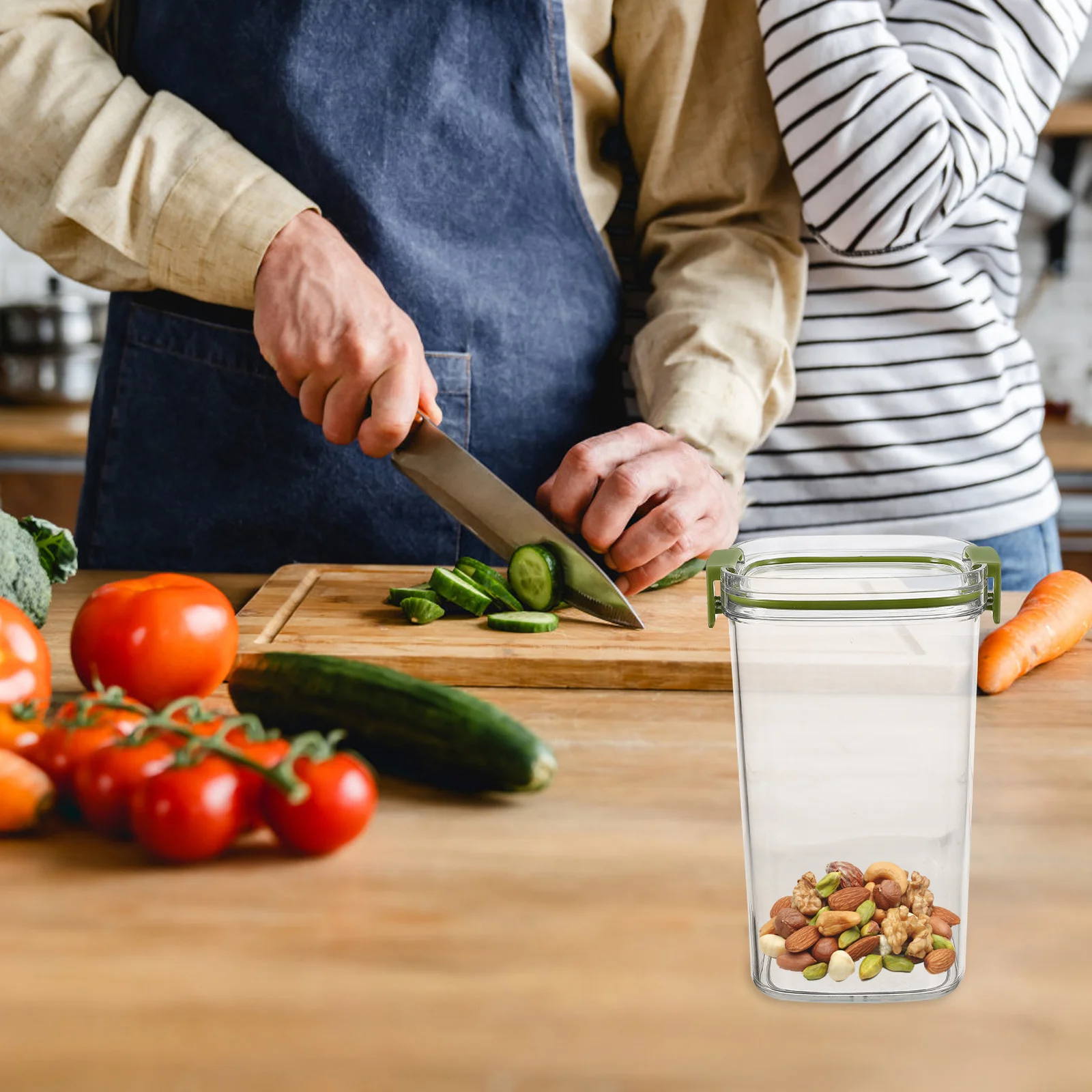 

1 Piece Dry Food Jars with Airtight Lids Kitchen Storage Canisters for Cereal Beans Tea Loose Food Container Sealed Jar