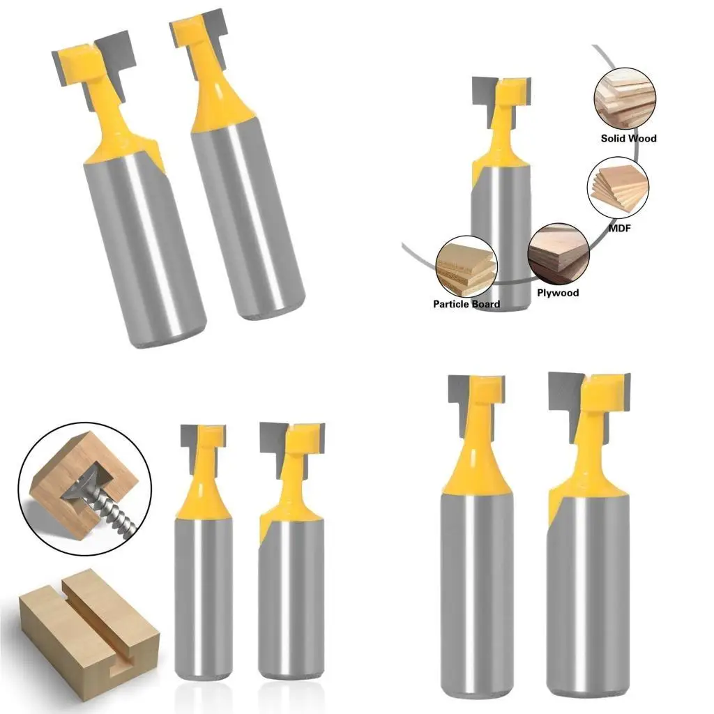 

652F Professional 12 Shank Lock Hole Milling Cutters for Home Improvement Crafting