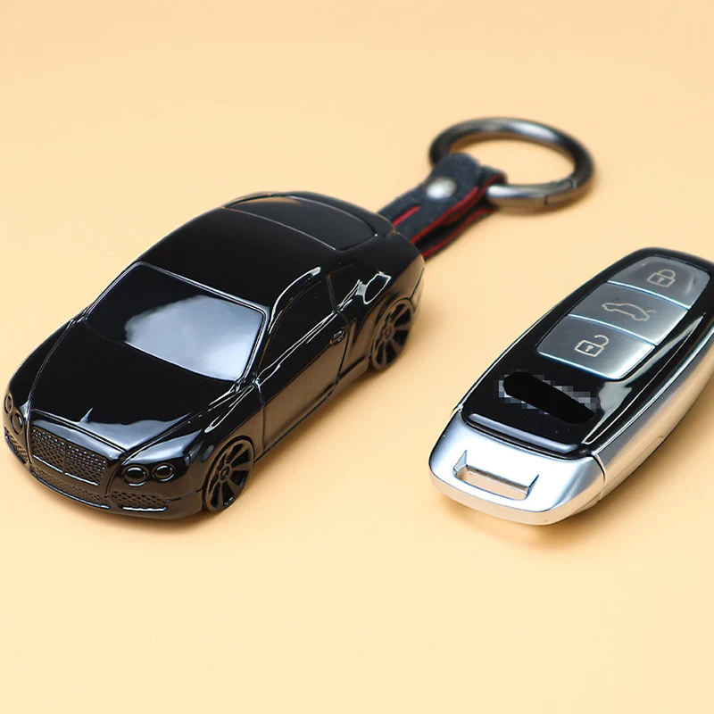 

Car Styling For Audi A6 A6L A4 C8 A7 A8 Q8 2017 2018 2019 2020 Smart Remote Car Key Case Cover Fob Bag Ring Keychain Accessories