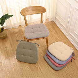 Summer Dining Chair Cushion Thickened Cotton Linen Breathable Seat Cushion Student Horseshoe-shaped Chair Cushion Supplies