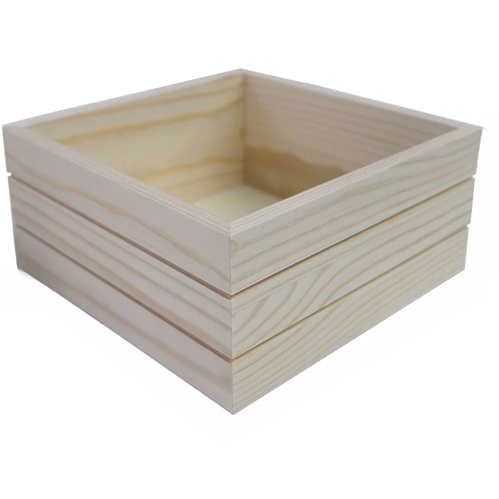 1 Stück Holztablett-Set Aufbewahrungsbox Moderne Wohnraumdekoration Quadratischer Sukkulenten-Organizer Quadratische Aufbewahrungsbox Wohnaccessoires