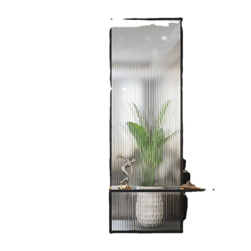 

Partition Customized stainless steel screen partition living room modern simple entrance entrance light luxury