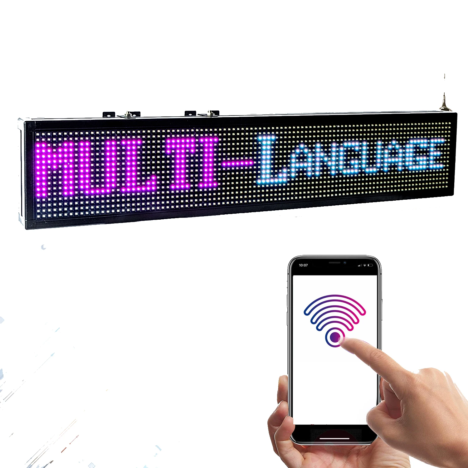 30X6 Inch Led Advertenties Tekenen Full Color Rgb Smd Display Storefront Message Board, programmeerbare Scrolling Display Programma Door Wifi/Usb