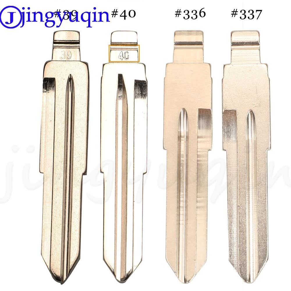 

jingyuqin 10pcs Replacement Flip Remote Smart Car Key Blade For Opel For Chevrolet With Uncut HU46 Blade