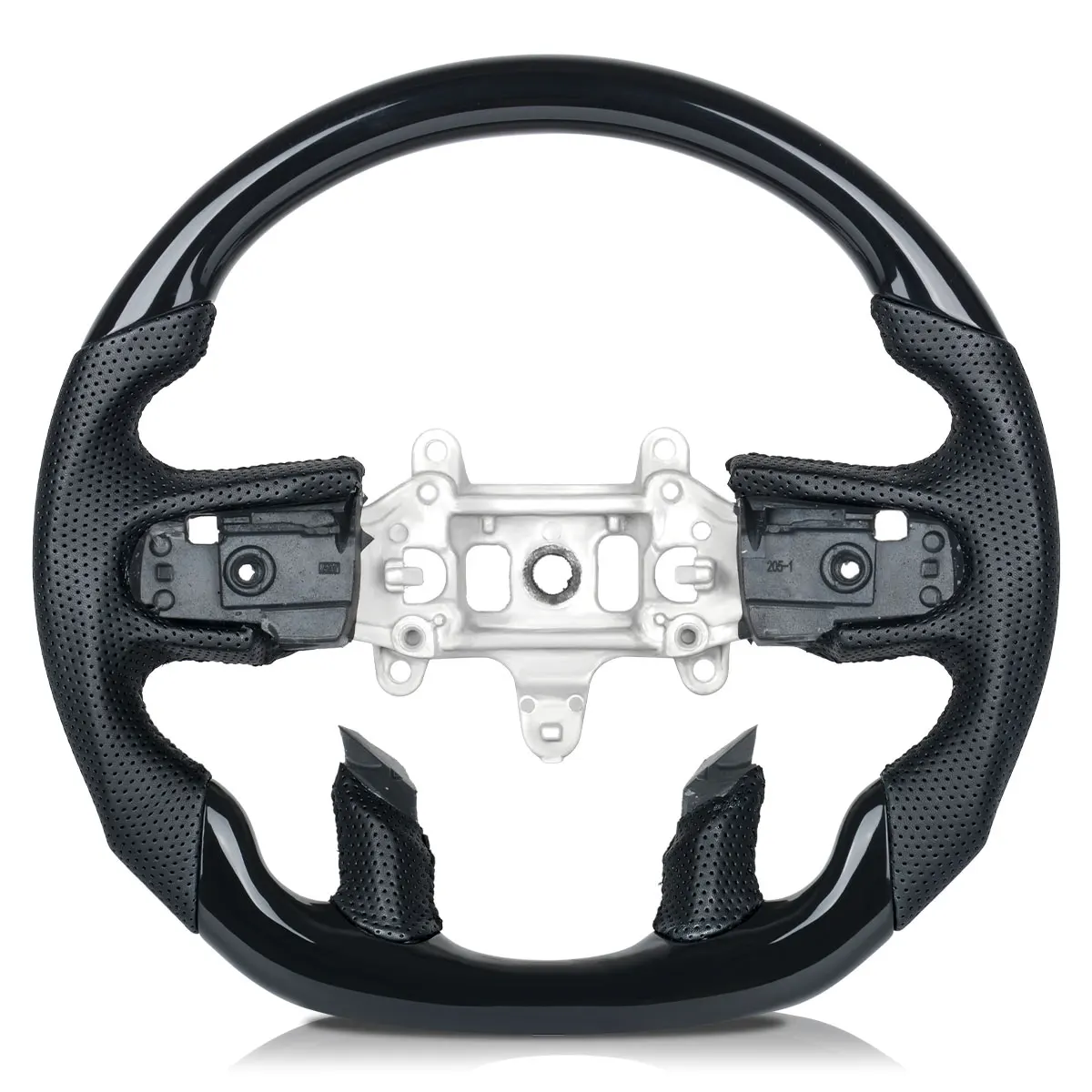 

Глянцевый черный руль для Dodge RAM 1500 2500 2019 2020 2021 2022 2023 2024, перфорированное кожаное гоночное колесо