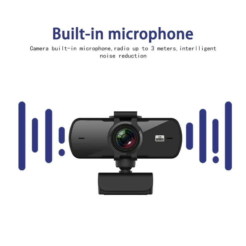 Webcam 1080P Full HD 2K Web Camera Auto Focus With Microphone Web Cam For PC Computer Mac Laptop Skype YouTube USB Camera Web