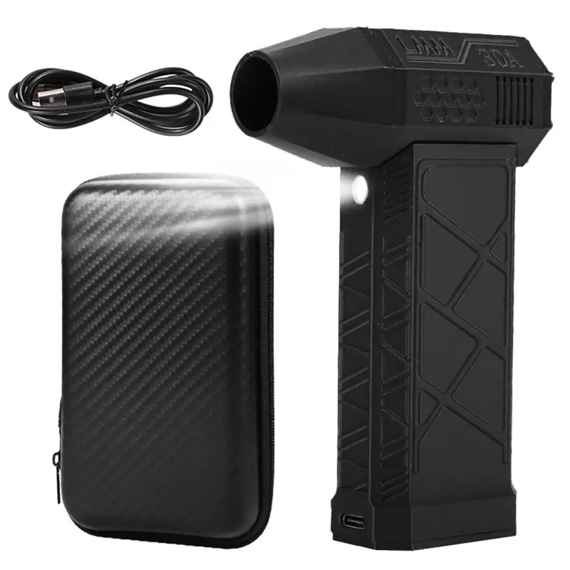 

ETRT Handheld Air Blower 130000 RPM Mini Fan Brushless Motor, Powerful Duct Cleaning Tool A