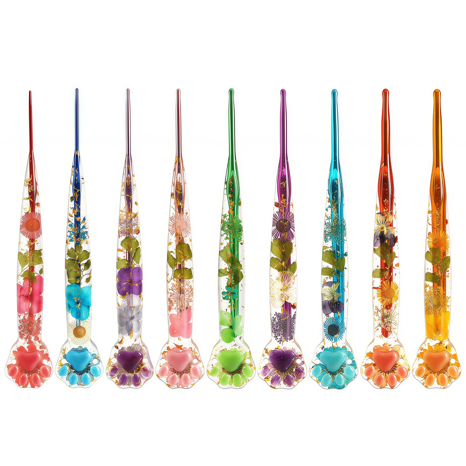 1Pcs 2.0-6.0mm Cat Claw Shaped Crochet Hook Knitted Wool Drop Glue Crochet Hooks Drop Glue DIY Knitting Crocheting